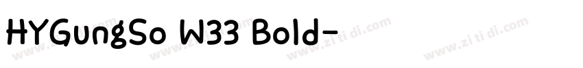 HYGungSo W33 Bold字体转换